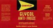 Glycol Anti-Freeze label